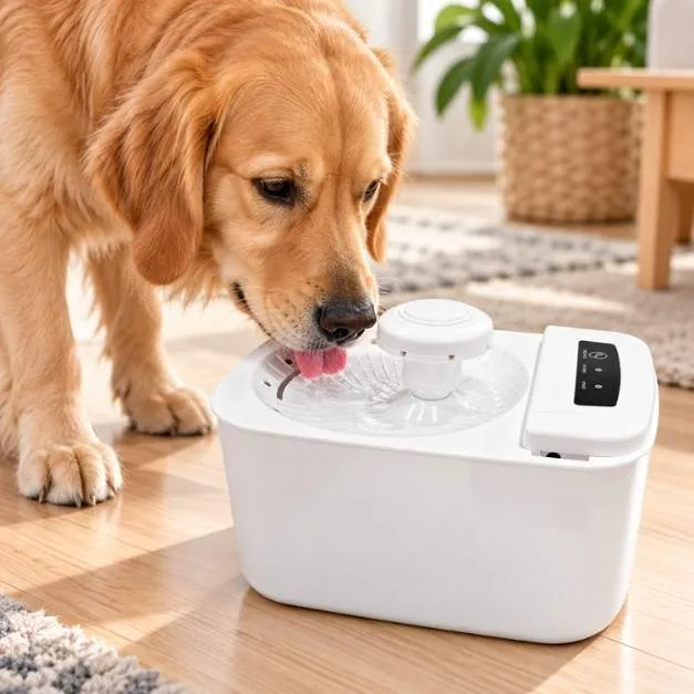Plato bebedero fuente con sensor