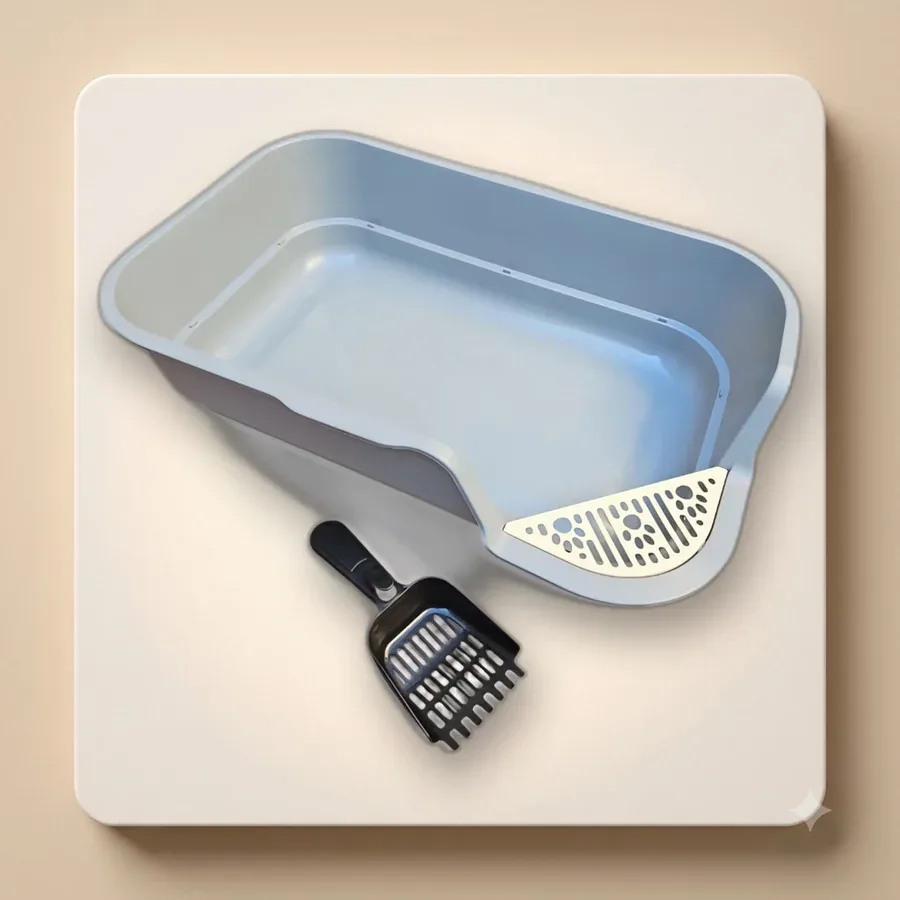 Bandeja sanitaria rectangular con borde