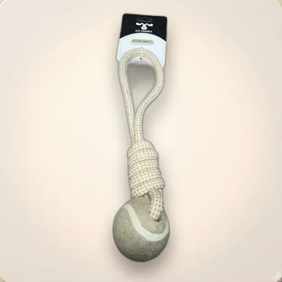 Juguete cuerda beige torneada